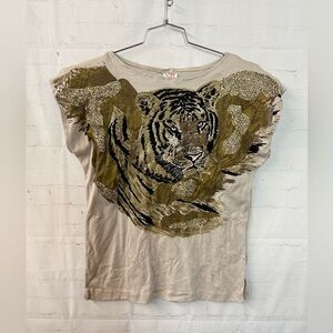 Vintage Tiger Print H20 Brand Shirt
